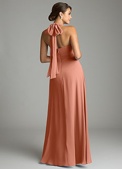 Azazie Tamira Suknie dla druhen Linia A Pofałdowany Szyfon Do ziemi Sukienka image8