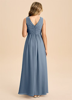 Azazie Skyla Junior A-Linie Plissee Chiffon Kleid Zwielichtviolett image3