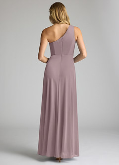 Azazie Brooke Bridesmaid Dresses Dusk A-Line One Shoulder Mesh Dress image5