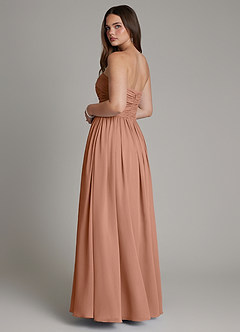 Azazie Andreina Bridesmaid Dresses Bronzer A-Line Pleated Chiffon Dress image3