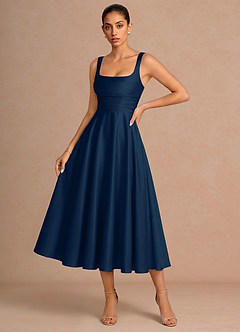 Azaria Navy Midi Dress image4