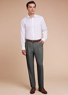 front Owen Carbón Pantalones de vestir ligeros y a medida