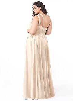 Azazie Molly Bridesmaid Dresses White Alabaster A-Line One Shoulder Chiffon Dress image10