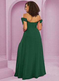 Barbie ♥ Azazie Bridesmaid Dresses Dark Green A-Line Off the Shoulder Chiffon Convertible Dress image8
