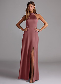 Azazie Myra Brautjungfernkleider A-Linie Seitliche Cut-Outs Stretch-Satin Kleid Amethyst image3