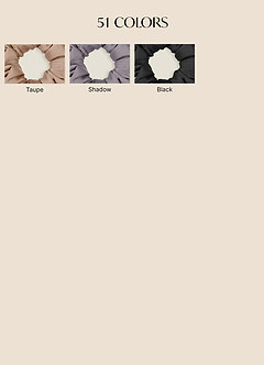 front Farblich passendes Brautjungfern-Scrunchie-Set aus Stretch-Satin in Übergröße