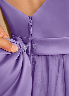Azazie Patootie vestidos de niña de las flores Vestido de Tahití de Tul de Corte En A con Tirante Espagueti image7