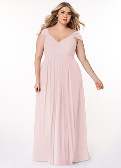 Azazie Kaitlynn Abiti da Damigella Abito Convertibile Impero in Chiffon Increspato Rosa Rossore image10