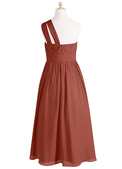 Azazie Molly Junior Amethyst A-Line Pleated Chiffon Dress image8