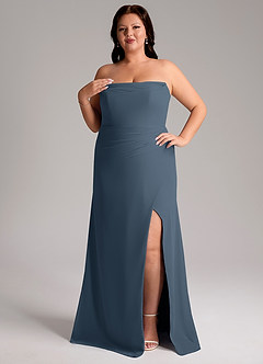 Azazie Leonis Bridesmaid Dresses Neptune Sheath Strapless Chiffon Convertible Dress image12
