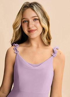 Azazie Elodie Junior Wisteria A-Line Chiffon Dress image2