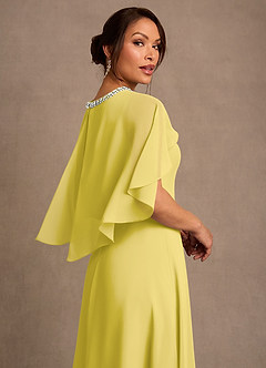 Azazie Winnifred Suknie dla Matki Panny Młodej Linia A Zroszony Szyfon Długość podłogi Sukienka image5