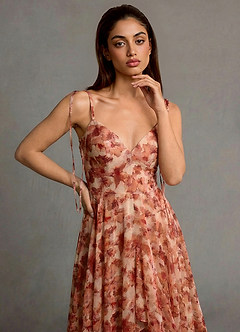 Maxi jurk Harmony Abstracte Bloemen image6