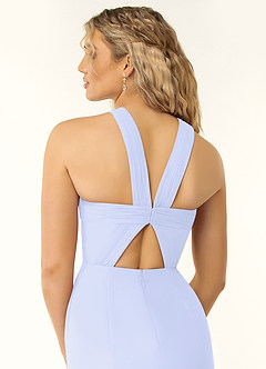 Azazie Rue Brautjungfernkleider A-Linie Halter Chiffon Kleid Lavendel image2