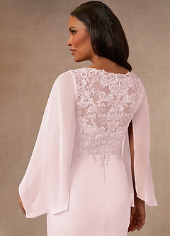 Azazie Perry Mother of the Bride Dresses Mermaid V-Neck Lace Chiffon Floor-Length Dress image4