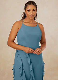 Christian Siriano Bridal for Azazie 1006 Bridesmaid Dresses Bermuda Mermaid Ruched Chiffon Dress image14