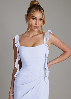 Azazie Jessamine Bridesmaid Dresses Lavender Mermaid Corset Chiffon Dress image3