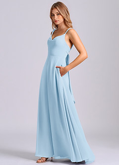 Azazie Beatrice Bridesmaid Dresses Sky Blue A-Line Sweetheart Neckline Chiffon Dress image5