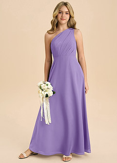 Azazie Phaedra Junior Tahiti A-Line Pleated Chiffon Dress image8