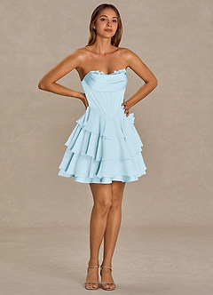 Brinley Sky Blue Mini Dress image3