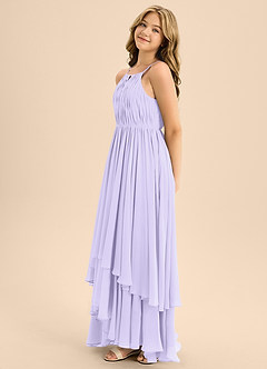 Azazie Elliora Junior Lilac A-Line Pleated Chiffon Dress image6