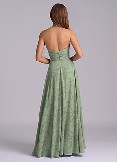 Azazie Tessie Brudtärnklänningar Klä av A-Linje i Blommig Utbrändhet Plisserad Agave image2