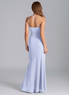 Azazie Tilla Vestidos de damas de honor Vestido de Lavanda de Gasa de Corte Sirena con Hombro unilateral image2