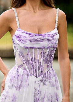 Pomeappy Fioletowy Suknia balowa z tiulu image6