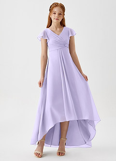 Azazie Breanne Junior Lilac A-Line Chiffon Dress image1