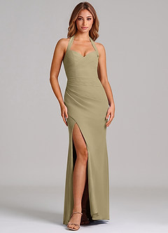 Azazie Emeria Suknie dla druhen Syrena Dekolt w kształcie serca Szyfon Do ziemi Sukienka image3