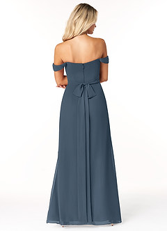 Azazie Joretta Final Sale Neptune A-Line Off the Shoulder Chiffon Convertible Dress image2