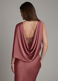 Azazie Darby Abiti da Damigella Abito Sirena in Raso Elasticizzato Plissettato Ametista image6