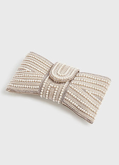 front Beaded Bowtie Clutch