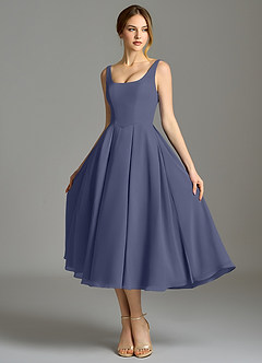 Azazie Amalie Bridesmaid Dresses Stormy A-Line Pleated Chiffon Dress image6