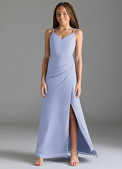 Azazie Leo Junior Lavender Mermaid Pleated Chiffon Dress image1