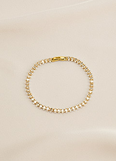 front Crystal Tennis Bracelet