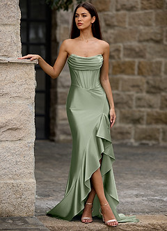 Siren Menthe Verte Robe de bal sirène image8