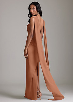 Azazie Sonora Suknie dla druhen Osłona Bez ramiączek Satyna elastyczna Do ziemi Sukienka image2