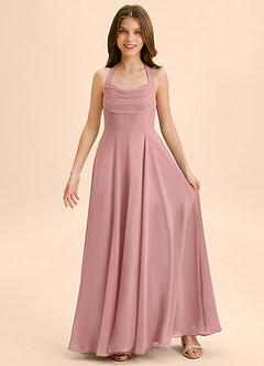 Azazie Kady Junior Dusty Rose A-Line Sweetheart Neckline Chiffon Dress image3