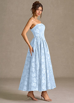 Midi jurk Mila Poederblauw image6