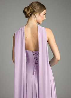 Azazie Ayla Abiti da Damigella Abito A-Line in Chiffon Scollo a Cuore Lilla Glassato image10
