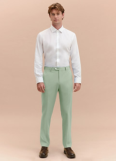 front James Dusty Sage Structured Stretch Dress Pants