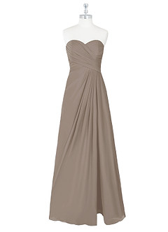 Azazie Arabella Allure Abiti da Damigella Abito Convertibile A-Line in Chiffon Scollo a Cuore Taupe image8