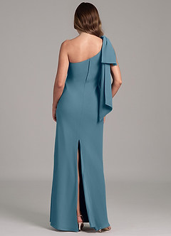 Azazie Capri Bridesmaid Dresses Bermuda A-Line One Shoulder Chiffon Dress image2