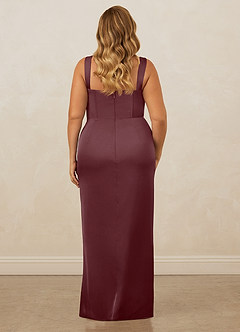 Christian Siriano Bridal for Azazie 1017 Bridesmaid Dresses Sangria Sheath Sweetheart Neckline Stretch Satin Dress image11