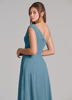 Azazie Melanie Bridesmaid Dresses Bermuda A-Line Off the Shoulder Chiffon Dress image2