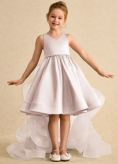 Azazie Julietta Flower Girl Dresses Rose Petal Ball-Gown Convertible Tulle Dress image2