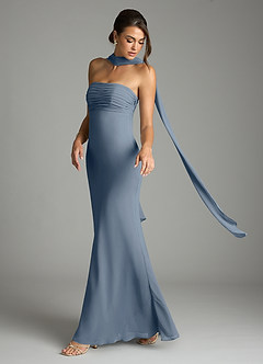 Azazie Saylor Bridesmaid Dresses Twilight Mermaid Strapless Chiffon Dress image8