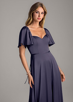 Azazie Chloe Bridesmaid Dresses Stormy A-Line Sweetheart Neckline Stretch Satin Dress image6