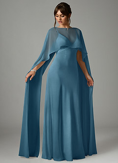 Azazie Stefania Vestidos de damas de honor Vestido de Bermudas de Satén Elástico de Corte en A image3